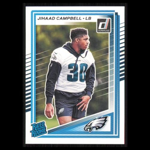 Jihaad Campbell Rookie #343 2025 Donruss Philadelphia Eagles Football Card NFL