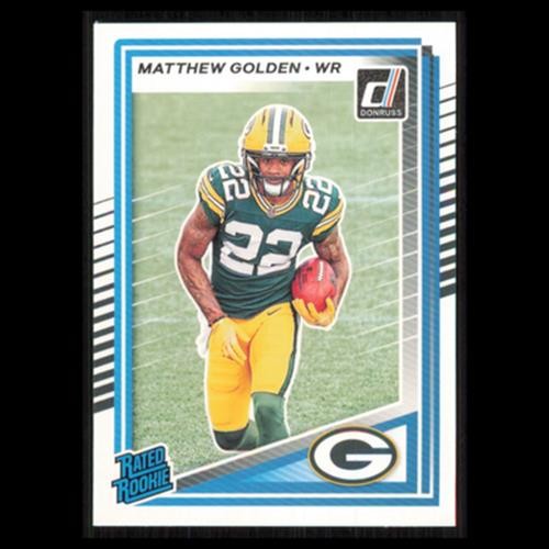 Matthew Golden Rookie #311 2025 Donruss Green Bay Packers Football Card NFL NM