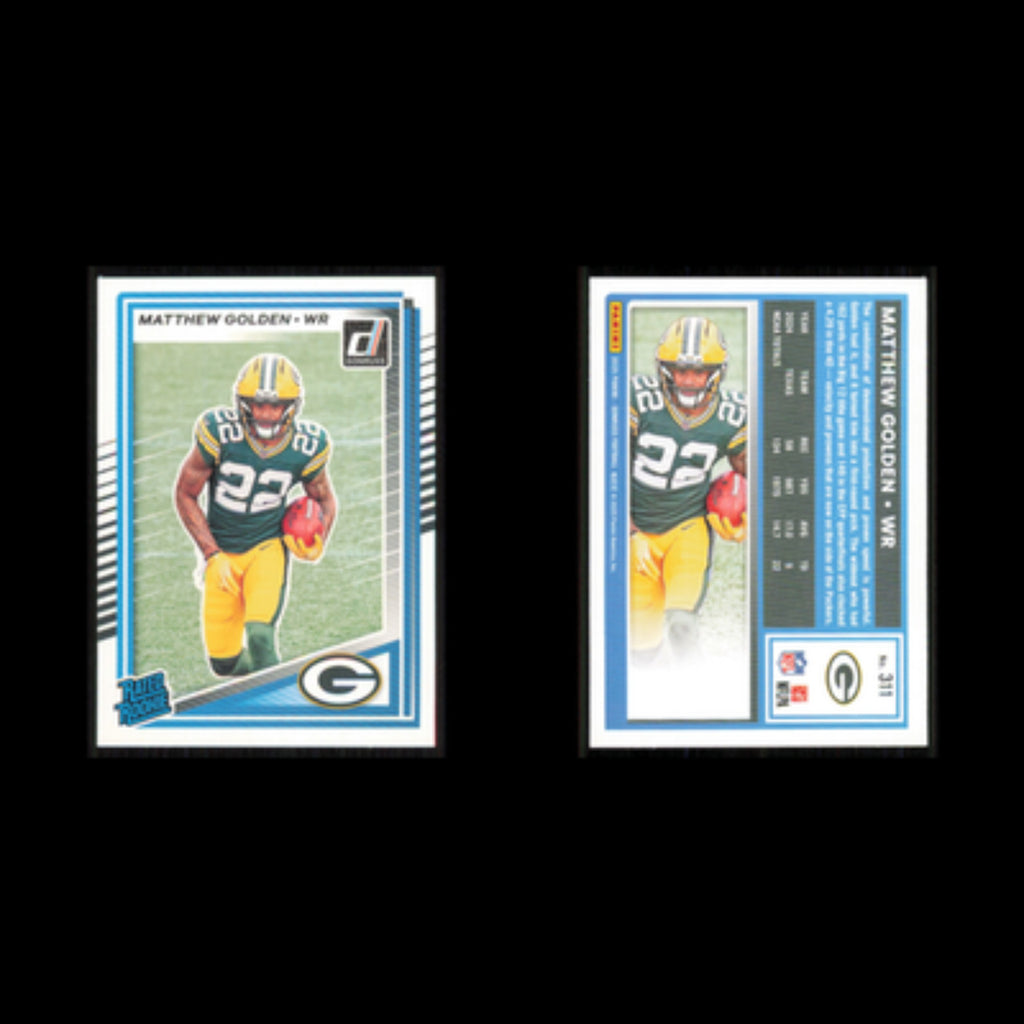Matthew Golden Rookie #311 2025 Donruss Green Bay Packers Football Card NFL NM