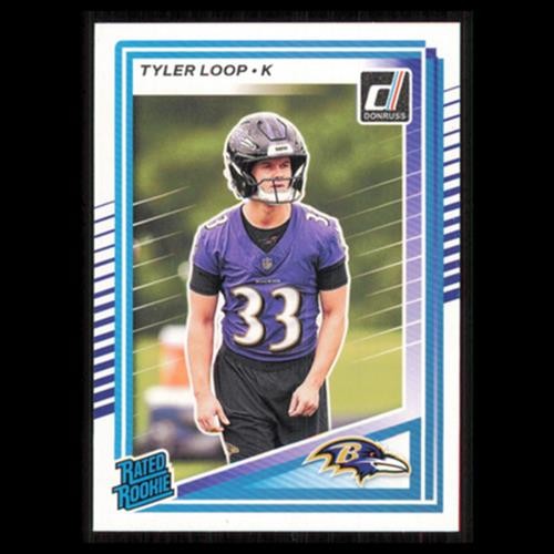 Tyler Loop Rookie #382 2025 Donruss Baltimore Ravens Football Card NFL NM