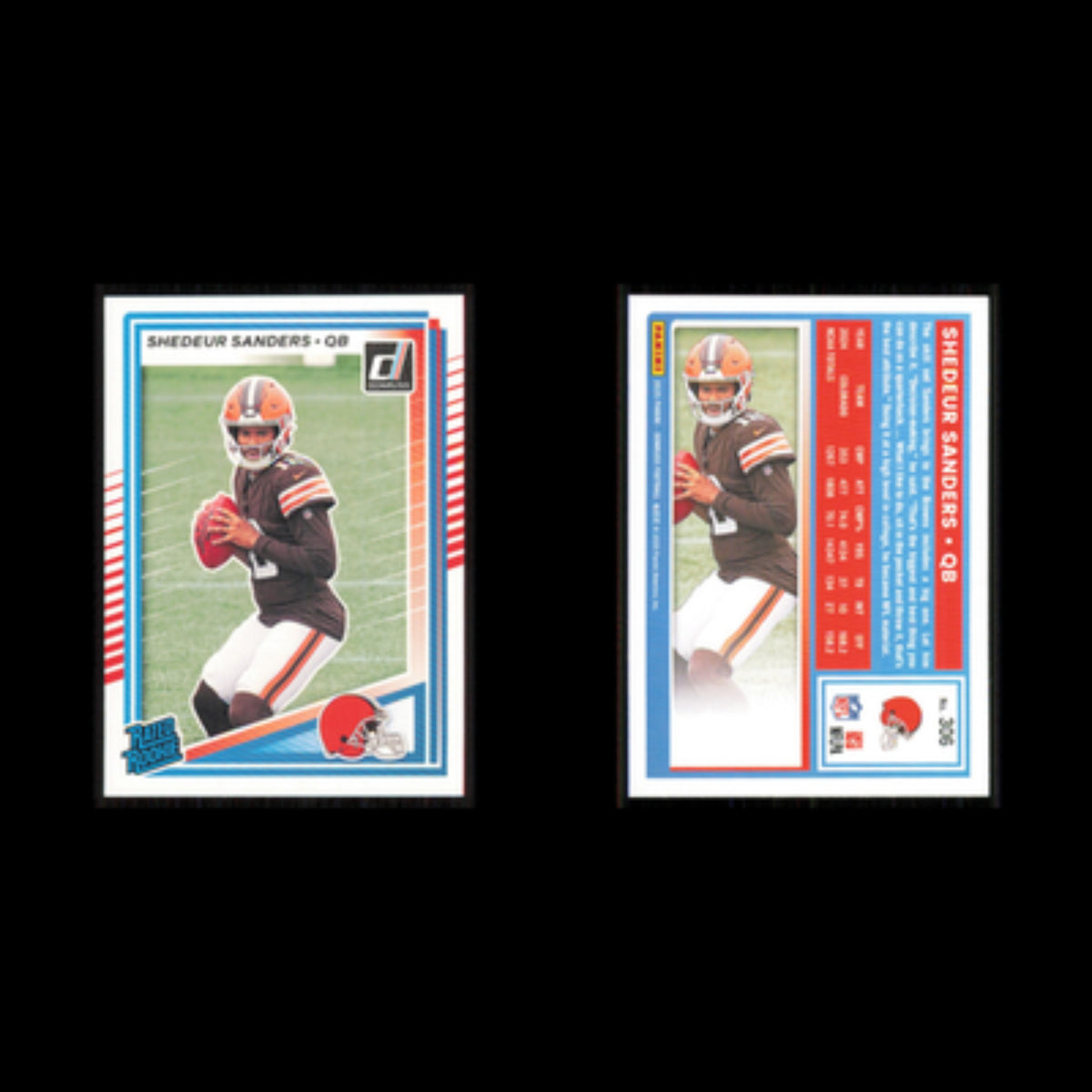 Shedeur Sanders Rookie #306 2025 Donruss Cleveland Browns Football Card NFL NM