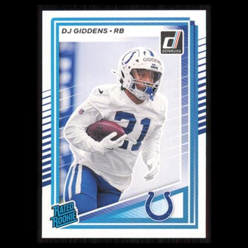 DJ Giddens Rookie #364 2025 Donruss Indianapolis Colts Football Card NFL NM