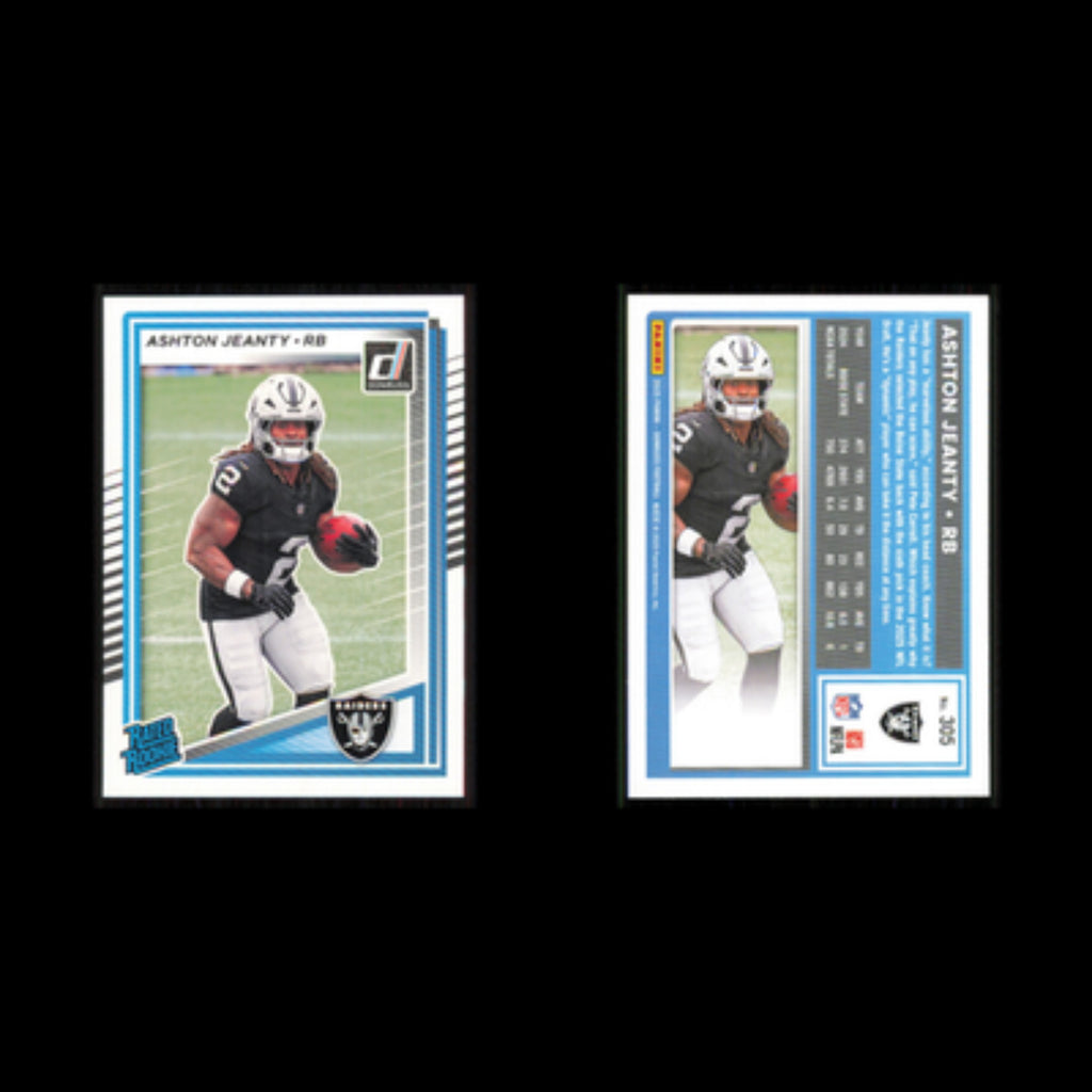 Ashton Jeanty Rookie #305 2025 Donruss Las Vegas Raiders Football Card NFL NM