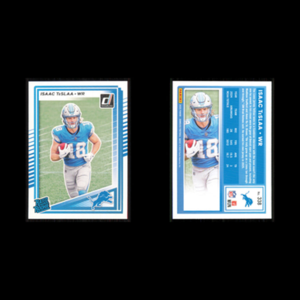 Isaac TeSlaa Rookie #338 2025 Donruss Detroit Lions Football Card NFL NM