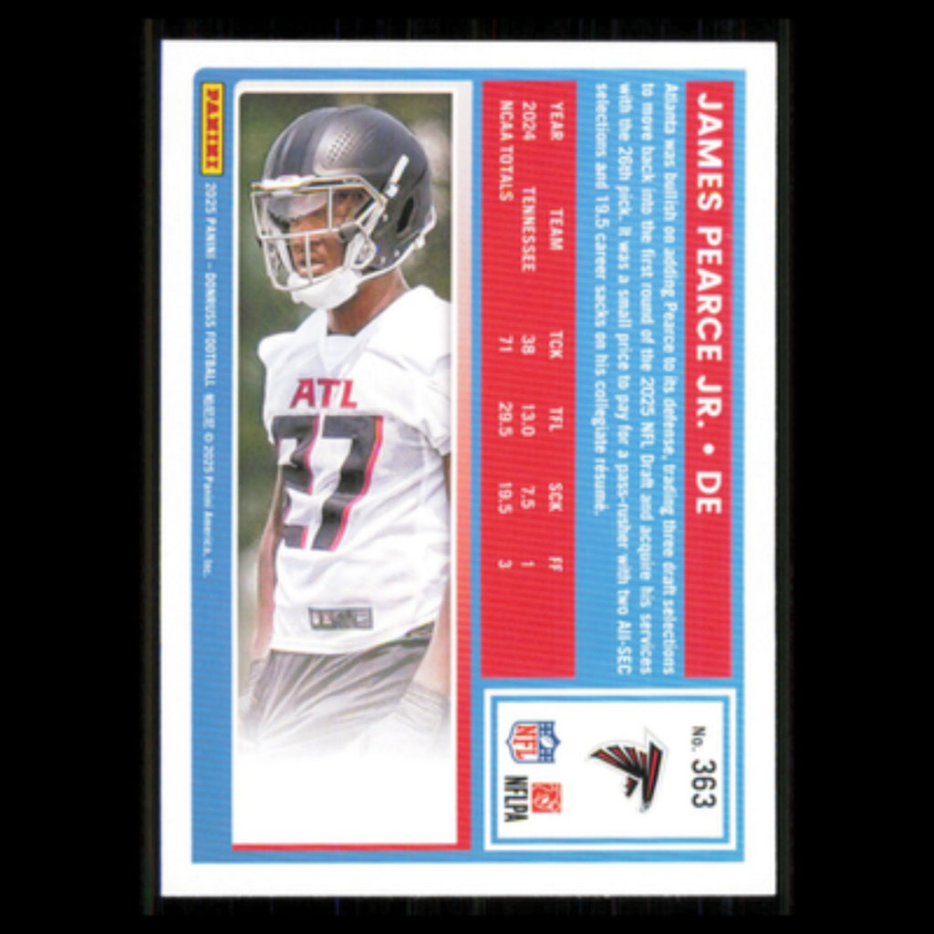 James Pearce Jr. Rookie #363 2025 Donruss Atlanta Falcons Football Card NFL NM