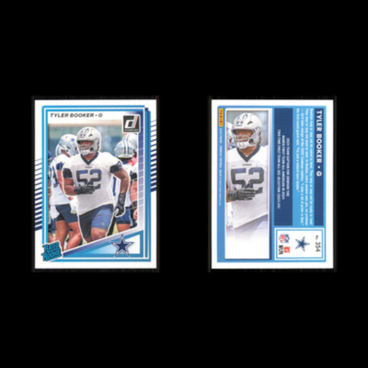 Tyler Booker Rookie #354 2025 Donruss Dallas Cowboys Football Card NFL NM