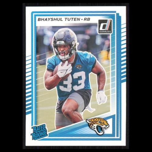 Bhayshul Tuten Rookie #333 2025 Donruss Jacksonville Jaguars Football Card NFL