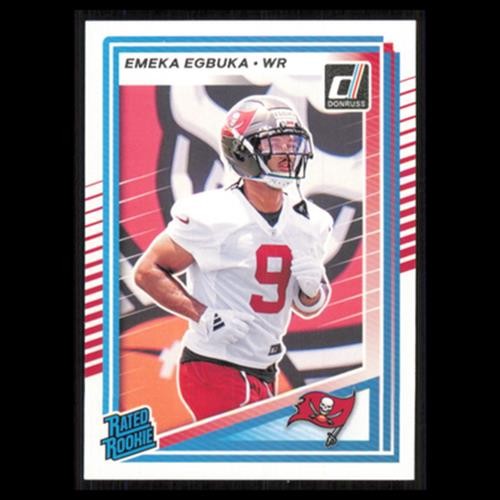 Emeka Egbuka Rookie #375 2025 Donruss Tampa Bay Buccaneers Football Card NFL NM