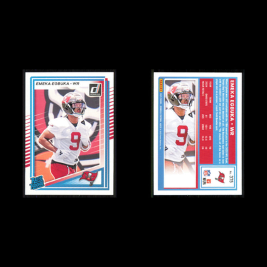 Emeka Egbuka Rookie #375 2025 Donruss Tampa Bay Buccaneers Football Card NFL NM