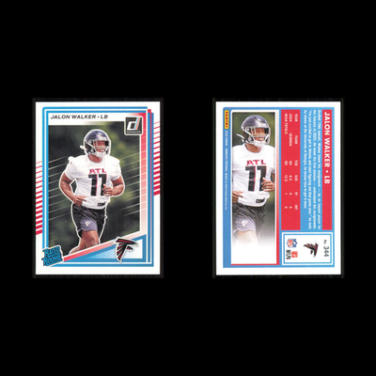 Jalon Walker Rookie #344 2025 Donruss Atlanta Falcons Football Card NFL NM