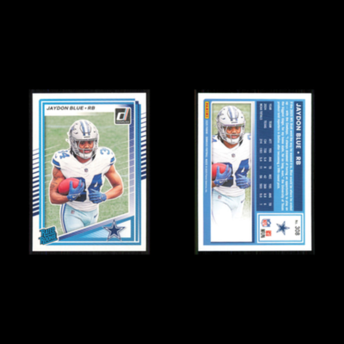 Jaydon Blue Rookie #308 2025 Donruss Dallas Cowboys Football Card NFL NM