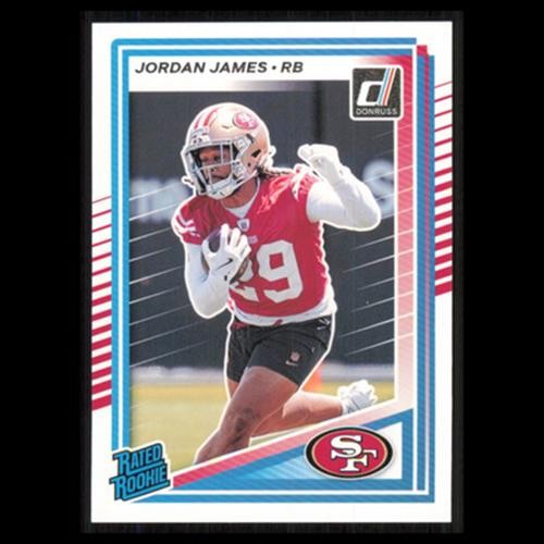 Jordan James Rookie #374 2025 Donruss San Francisco 49ers Football Card NFL NM