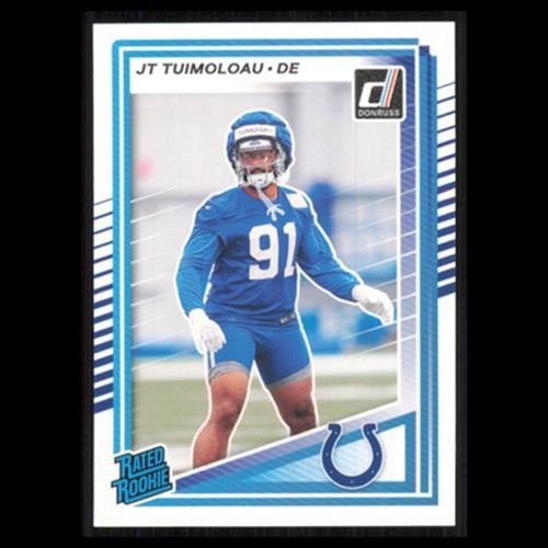 JT Tuimoloau Rookie #398 2025 Donruss Indianapolis Colts Football Card NFL NM
