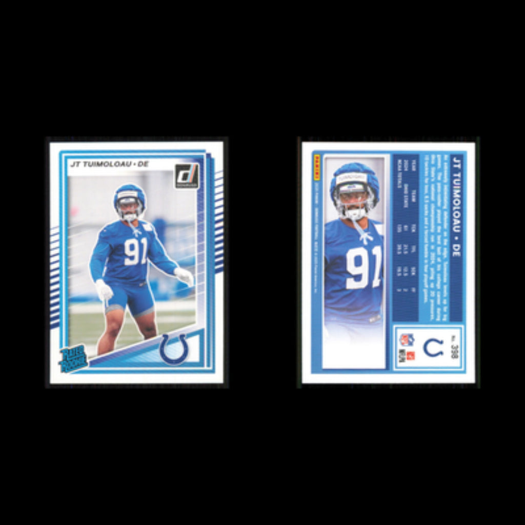 JT Tuimoloau Rookie #398 2025 Donruss Indianapolis Colts Football Card NFL NM