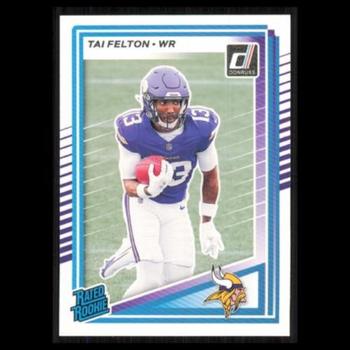 Tai Felton Rookie #331 2025 Donruss Minnesota Vikings Football Card NFL NM