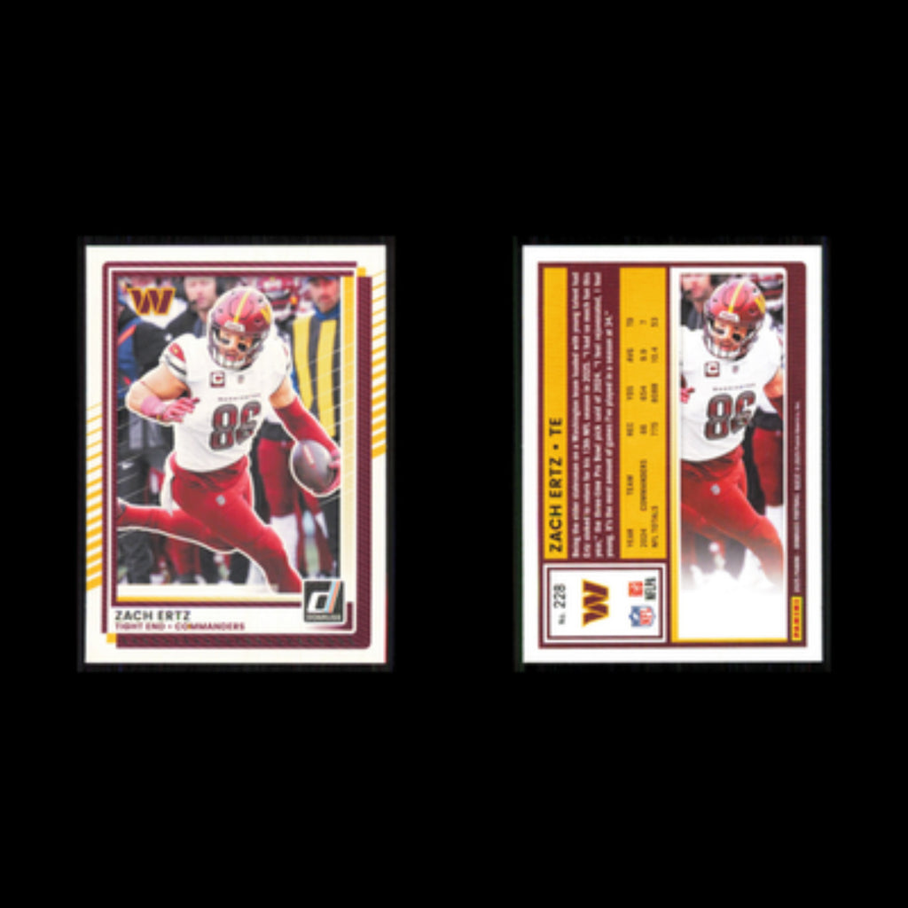 Zach Ertz #228 2025 Donruss Washington Commanders Football Card NFL NM