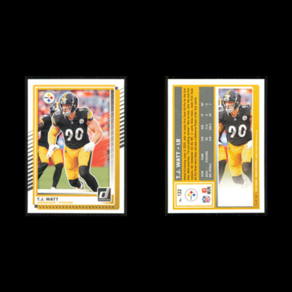 T.J. Watt #132 2025 Donruss Pittsburgh Steelers Football Card NFL NM