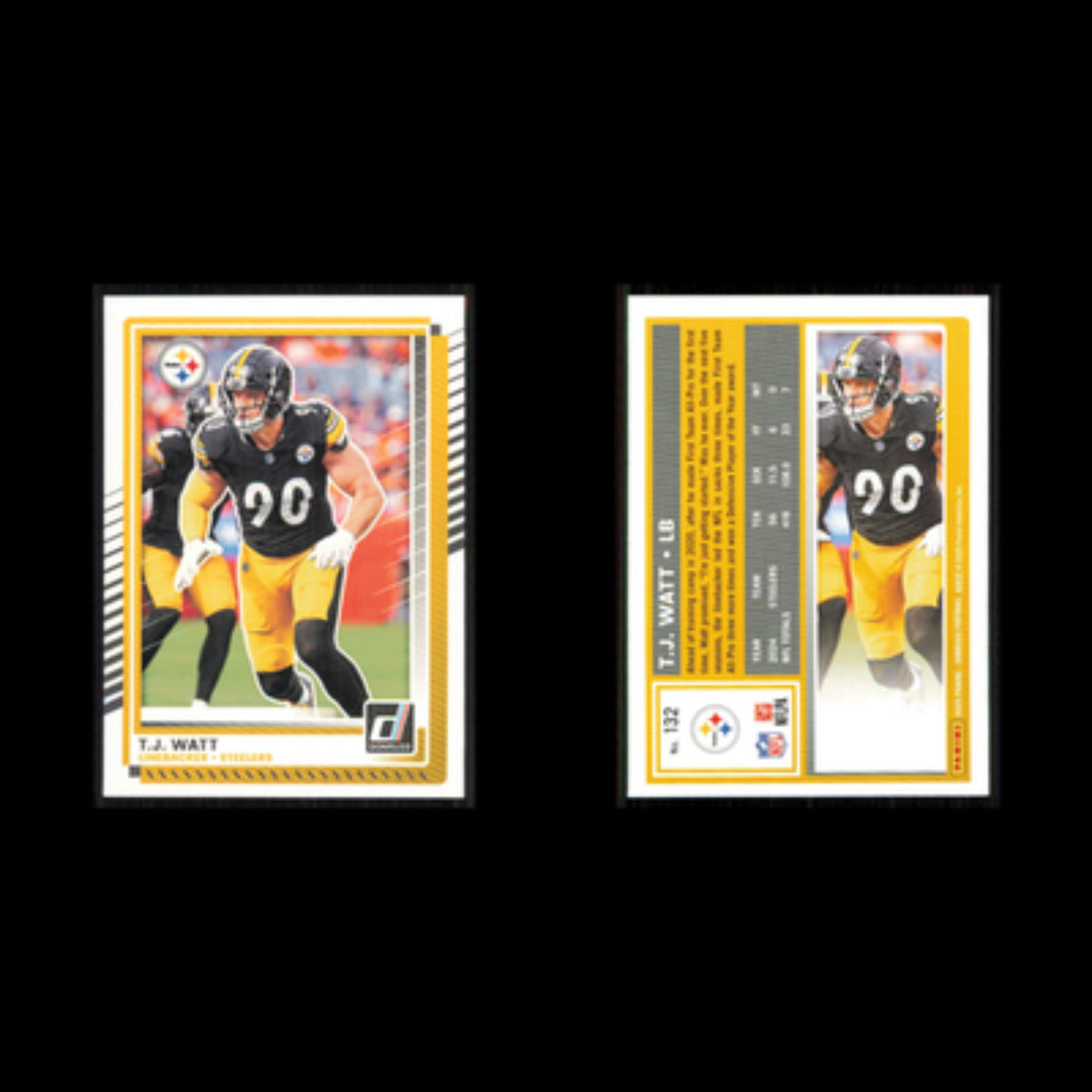 T.J. Watt #132 2025 Donruss Pittsburgh Steelers Football Card NFL NM