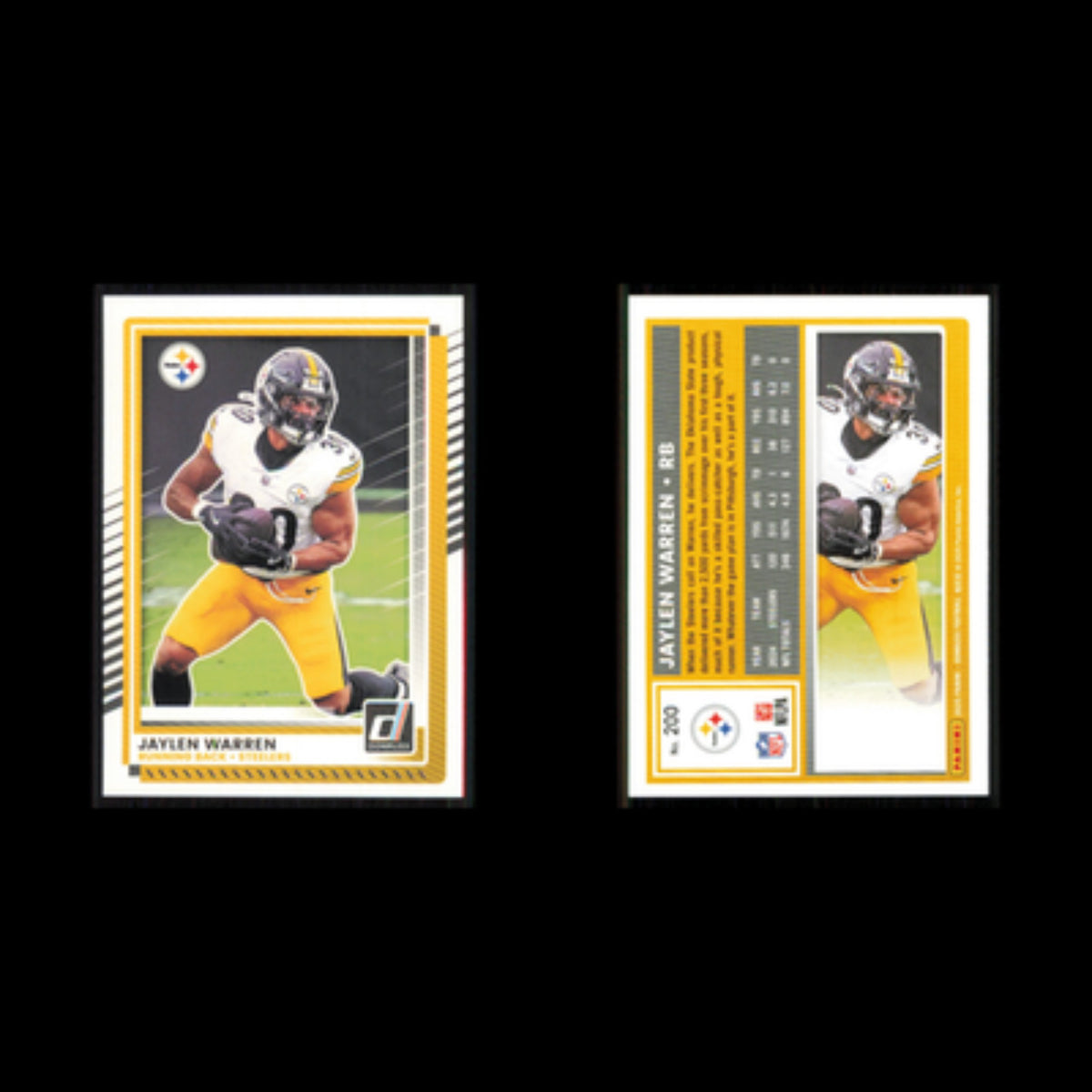 Jaylen Warren #200 2025 Donruss Pittsburgh Steelers Football Card NFL NM