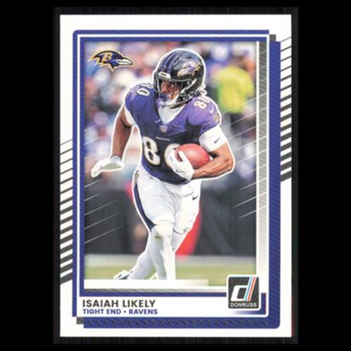 Isaiah Likely #133 2025 Donruss Baltimore Ravens Football Card NFL NM