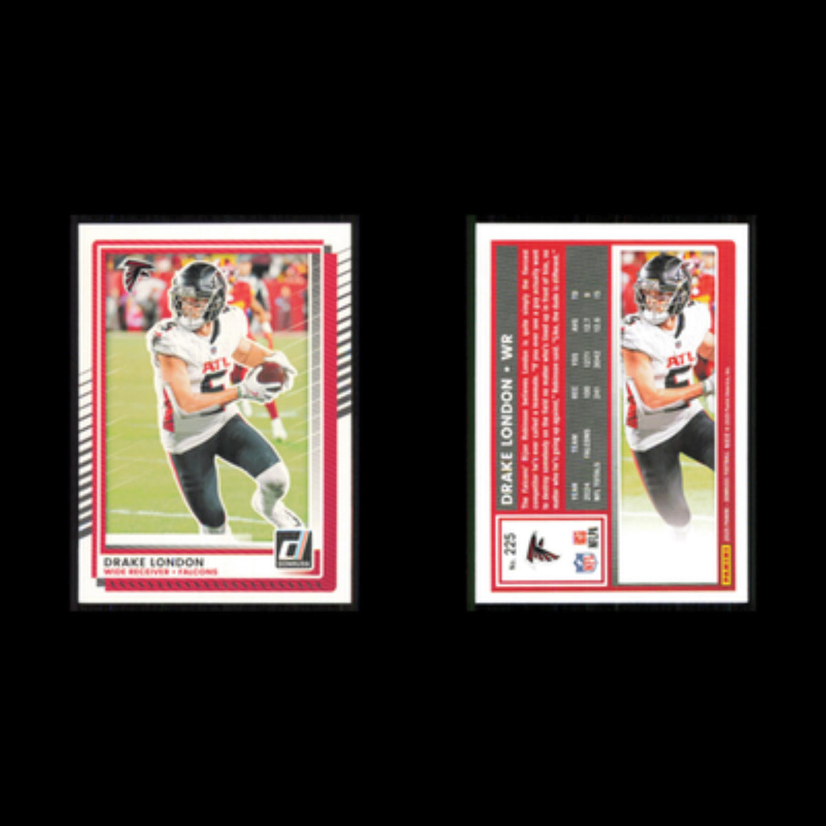 Drake London #225 2025 Donruss Atlanta Falcons Football Card NFL NM