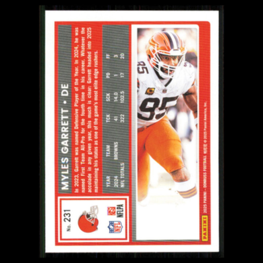Myles Garrett #231 2025 Donruss Cleveland Browns Football Card NFL NM