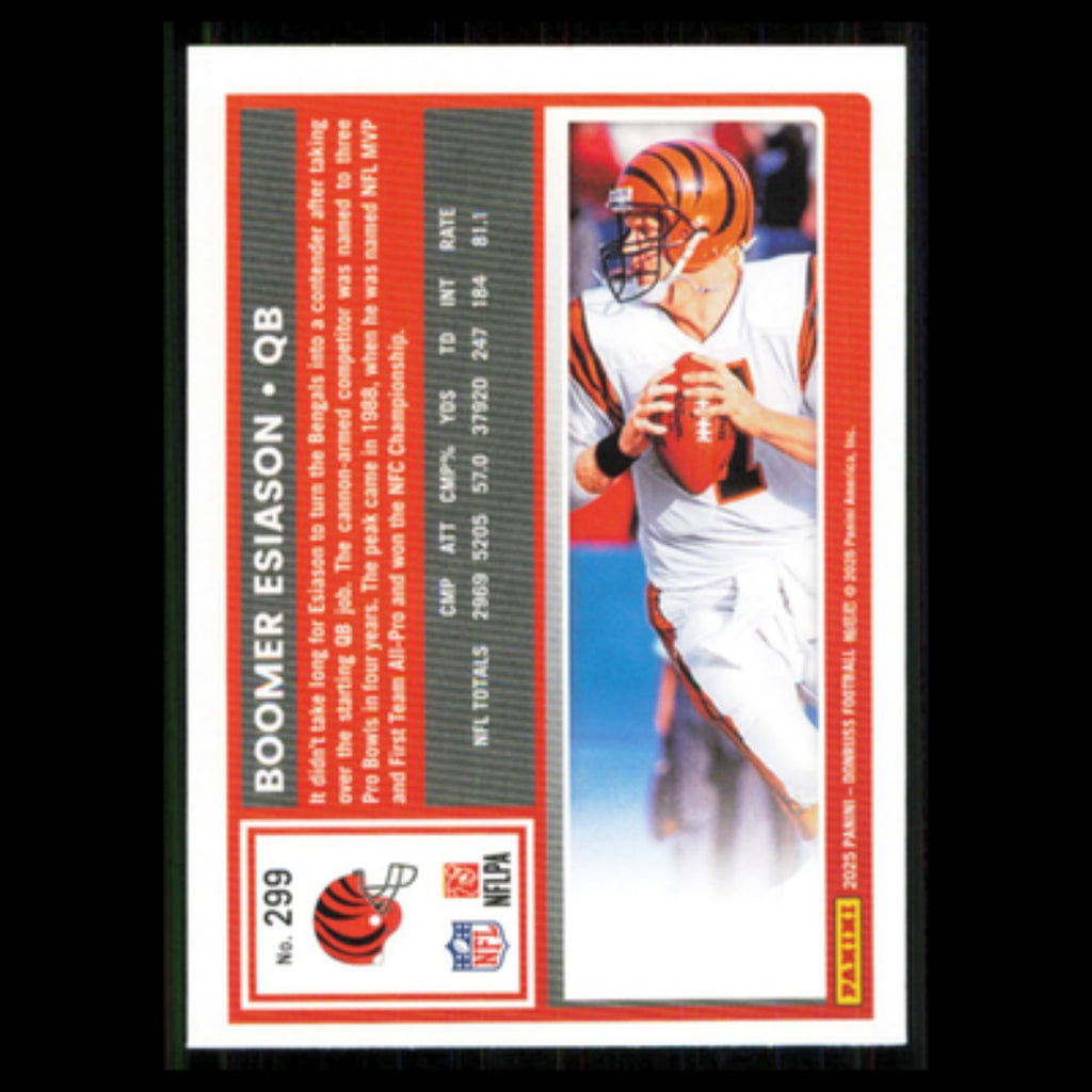 Boomer Esiason #299 2025 Donruss Cincinnati Bengals Football Card NFL NM