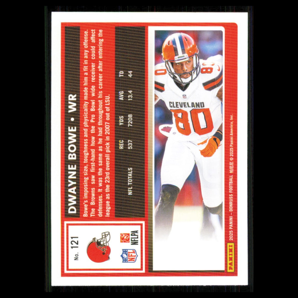 Dwayne Bowe #121 2025 Donruss Cleveland Browns Football Card NFL NM