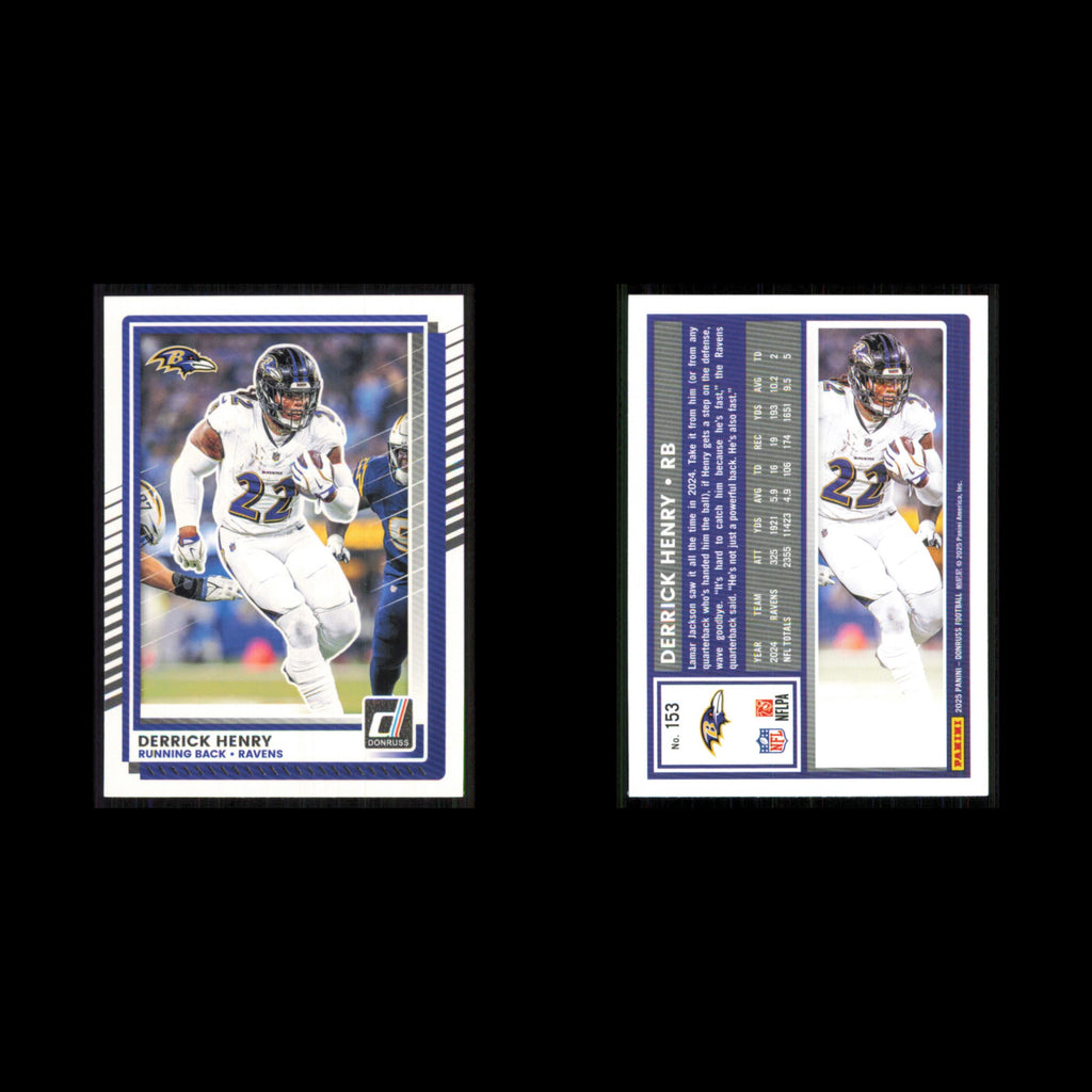 Derrick Henry #153 2025 Donruss Baltimore Ravens Football Card NFL NM
