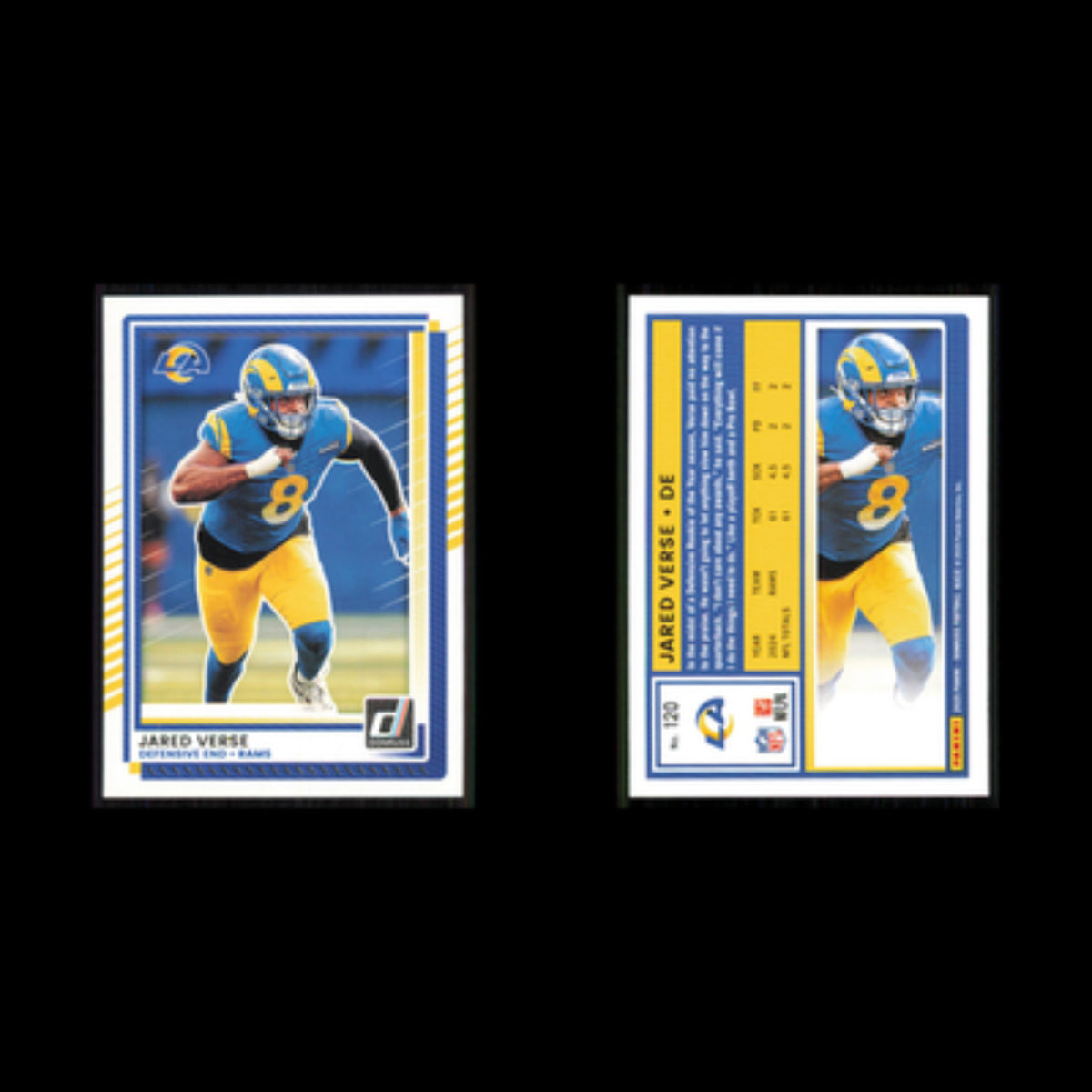 Jared Verse #120 2025 Donruss Los Angeles Rams Football Card NFL NM