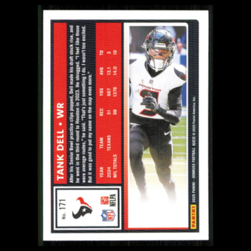Tank Dell #171 2025 Donruss Houston Texans Football Card NFL NM