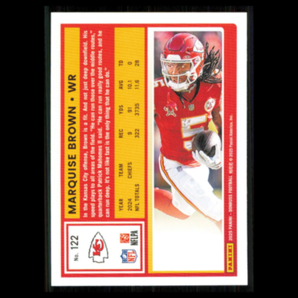 Marquise Brown #122 2025 Donruss Kansas City Chiefs Football Card NFL NM