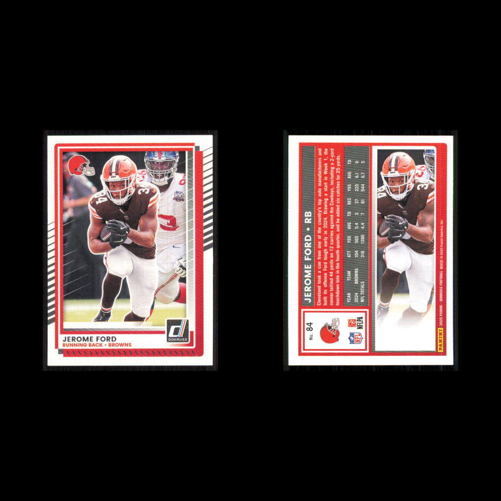 Jerome Ford #84 2025 Donruss Cleveland Browns Football Card NFL NM