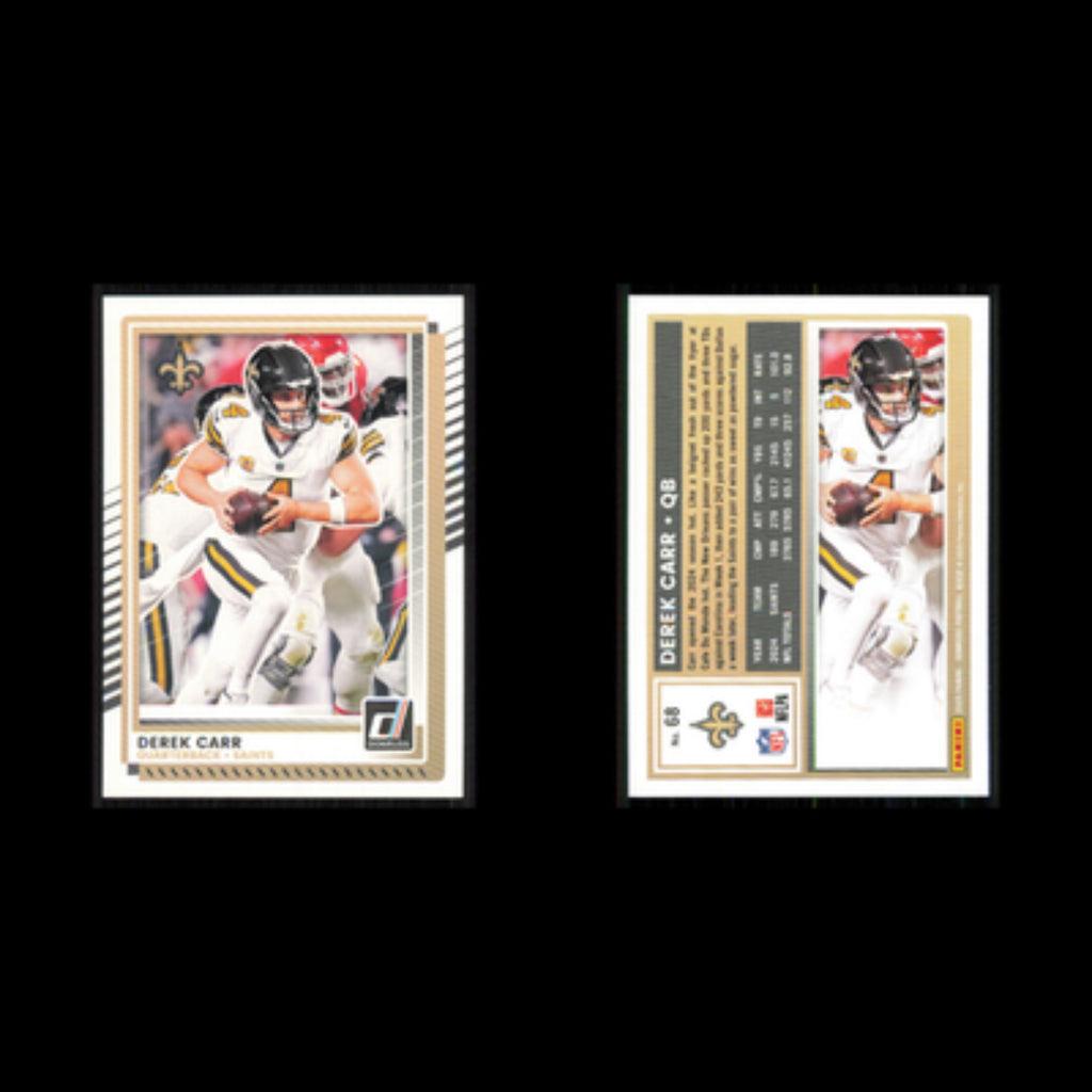 Derek Carr #68 2025 Donruss New Orleans Saints Football Card NFL NM