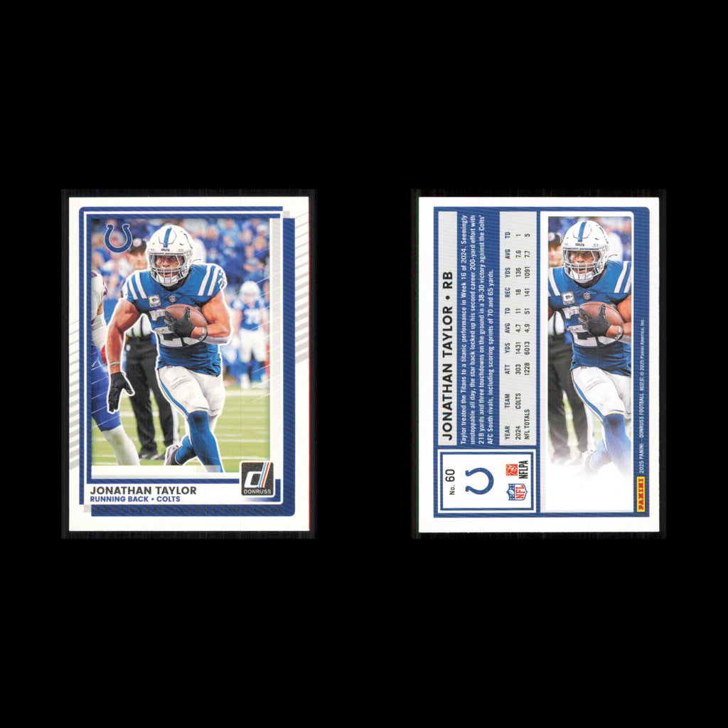 Jonathan Taylor #60 2025 Donruss Indianapolis Colts Football Card NFL NM