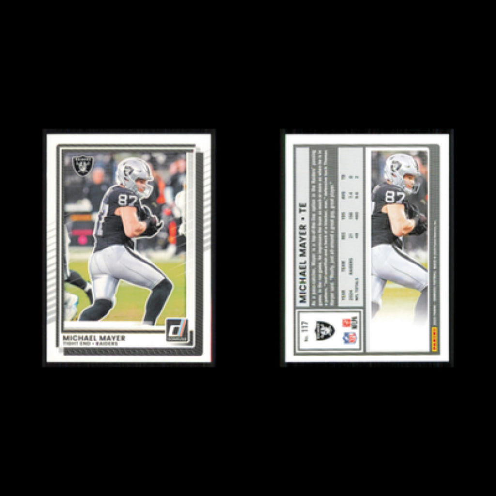 Michael Mayer #117 2025 Donruss Las Vegas Raiders Football Card NFL NM