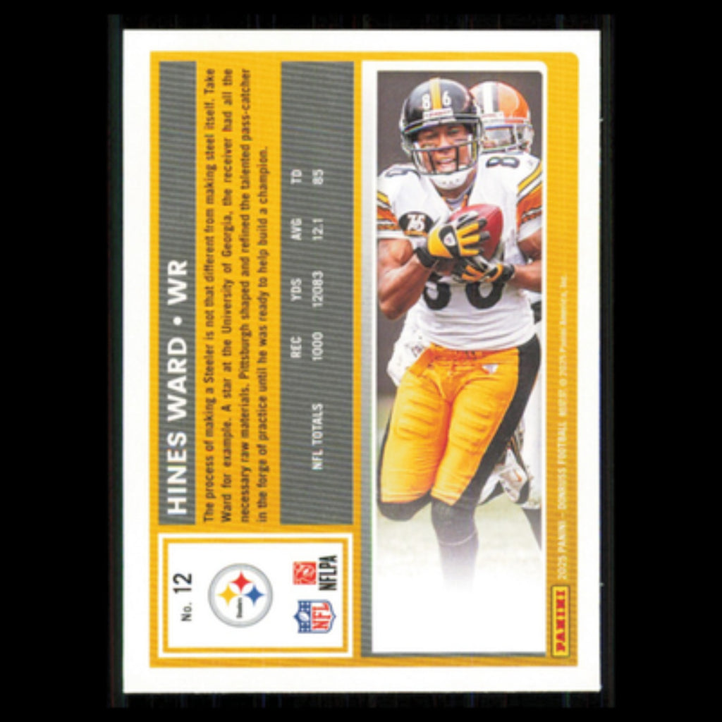 Hines Ward #12 2025 Donruss Pittsburgh Steelers Football Card NFL NM