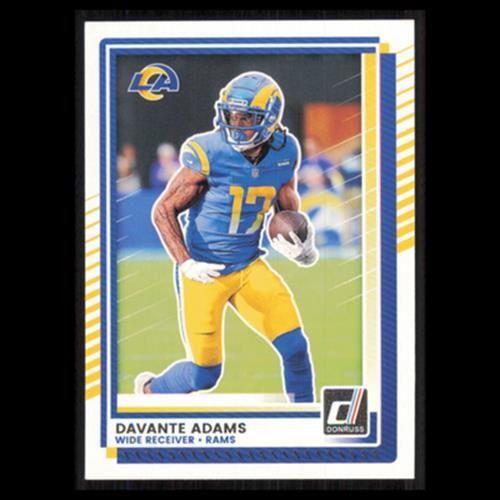Davante Adams #82 2025 Donruss Los Angeles Rams Football Card NFL NM