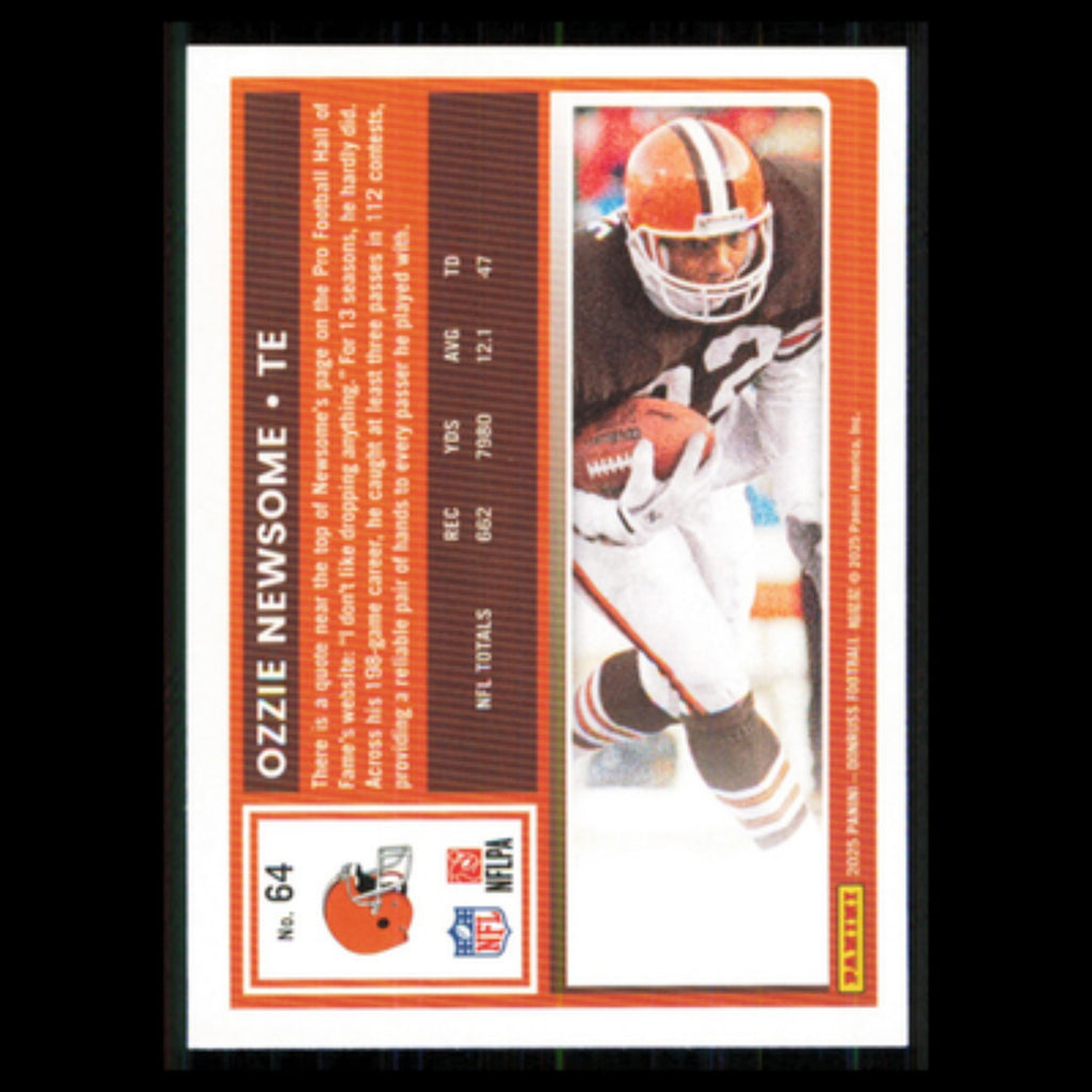 Ozzie Newsome #64 2025 Donruss Cleveland Browns Football Card NFL NM