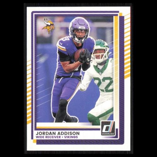 Jordan Addison #43 2025 Donruss Minnesota Vikings Football Card NFL NM