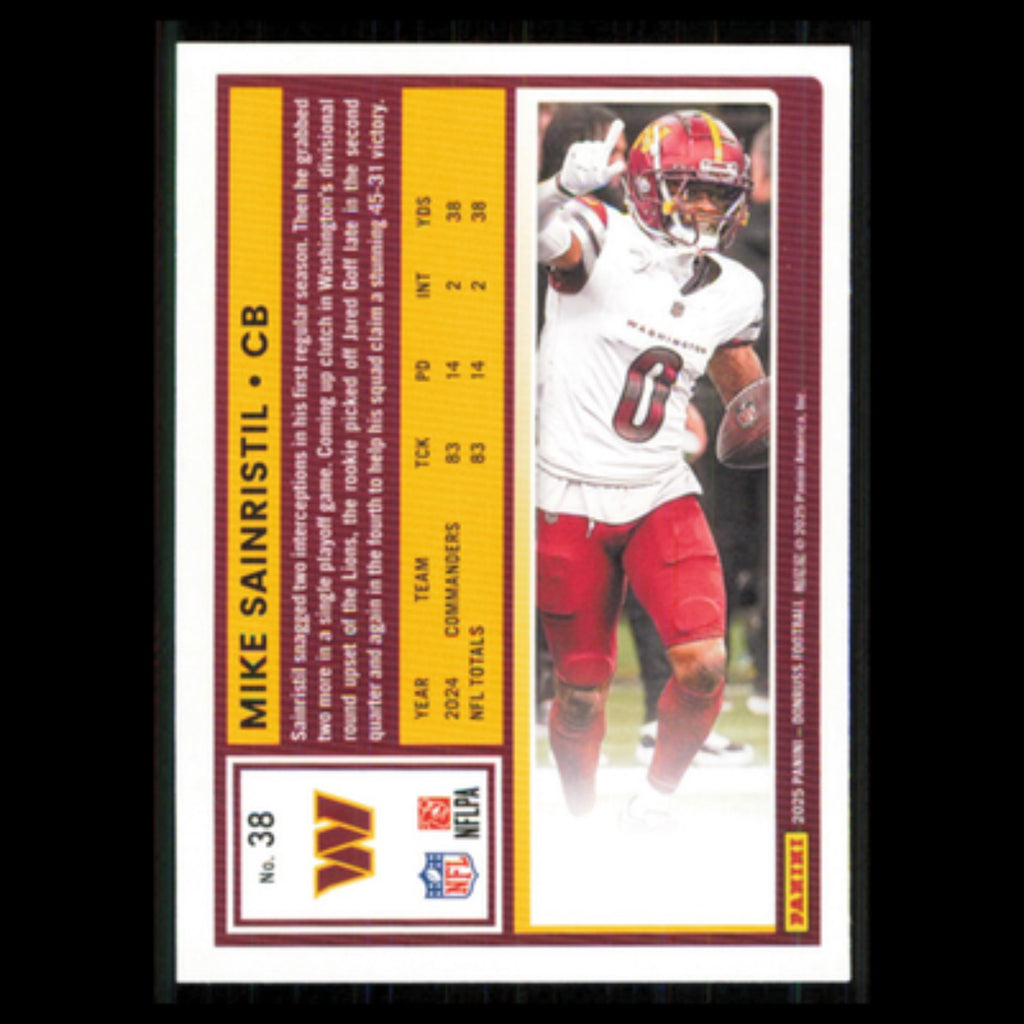 Mike Sainristil #38 2025 Donruss Washington Commanders Football Card NFL NM