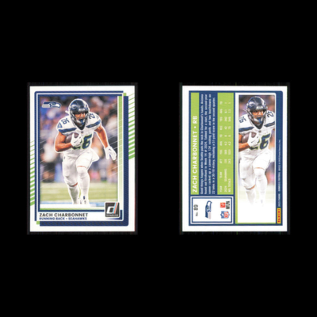 Zach Charbonnet #89 2025 Donruss Seattle Seahawks Football Card NFL NM