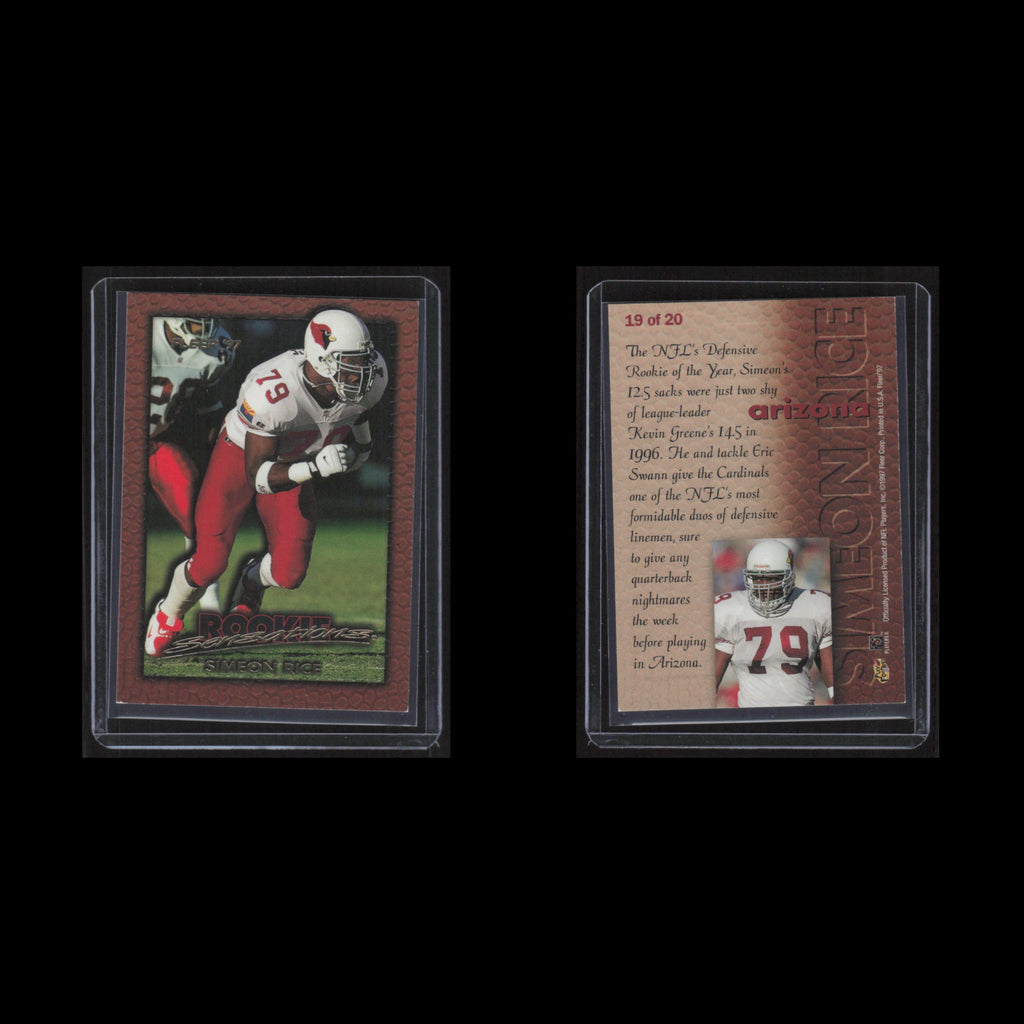 Simeon Rice Rookie #19 1997 Fleer Rookie Sensations Arizona Cardinals Football