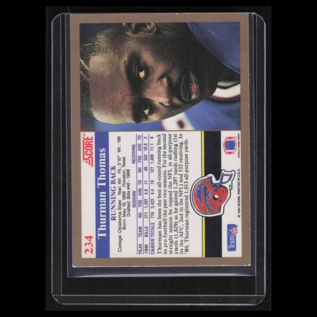 Thurman Thomas #234 1991 Score Buffalo Bills Football Card NFL NM