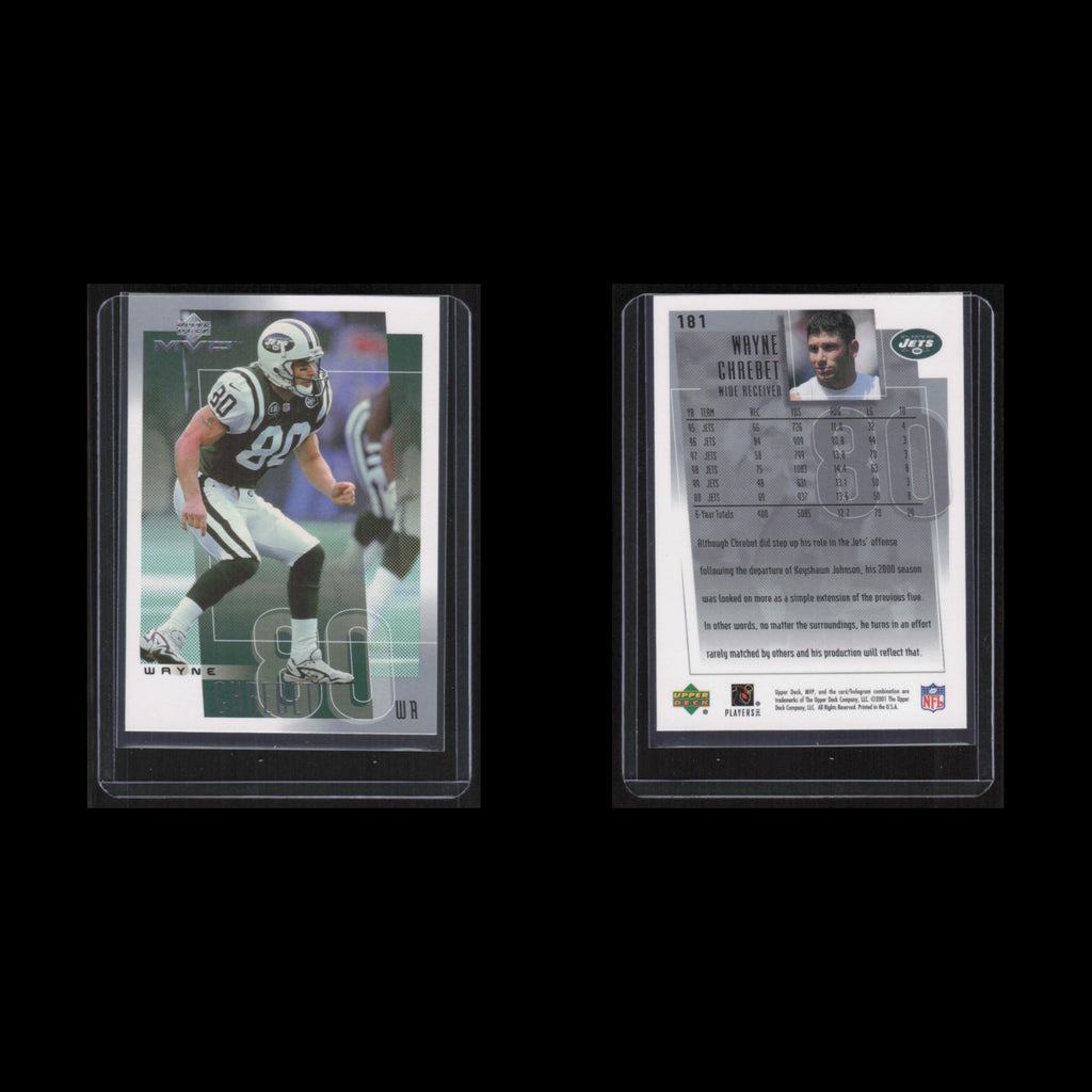 Wayne Chrebet #181 2001 Upper Deck MVP New York Jets Football Card NFL NM