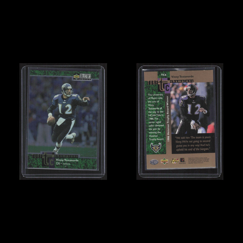 Vinny Testaverde #TC6 1997 Upper Deck Collectors Choice Turf Champions Ravens NM