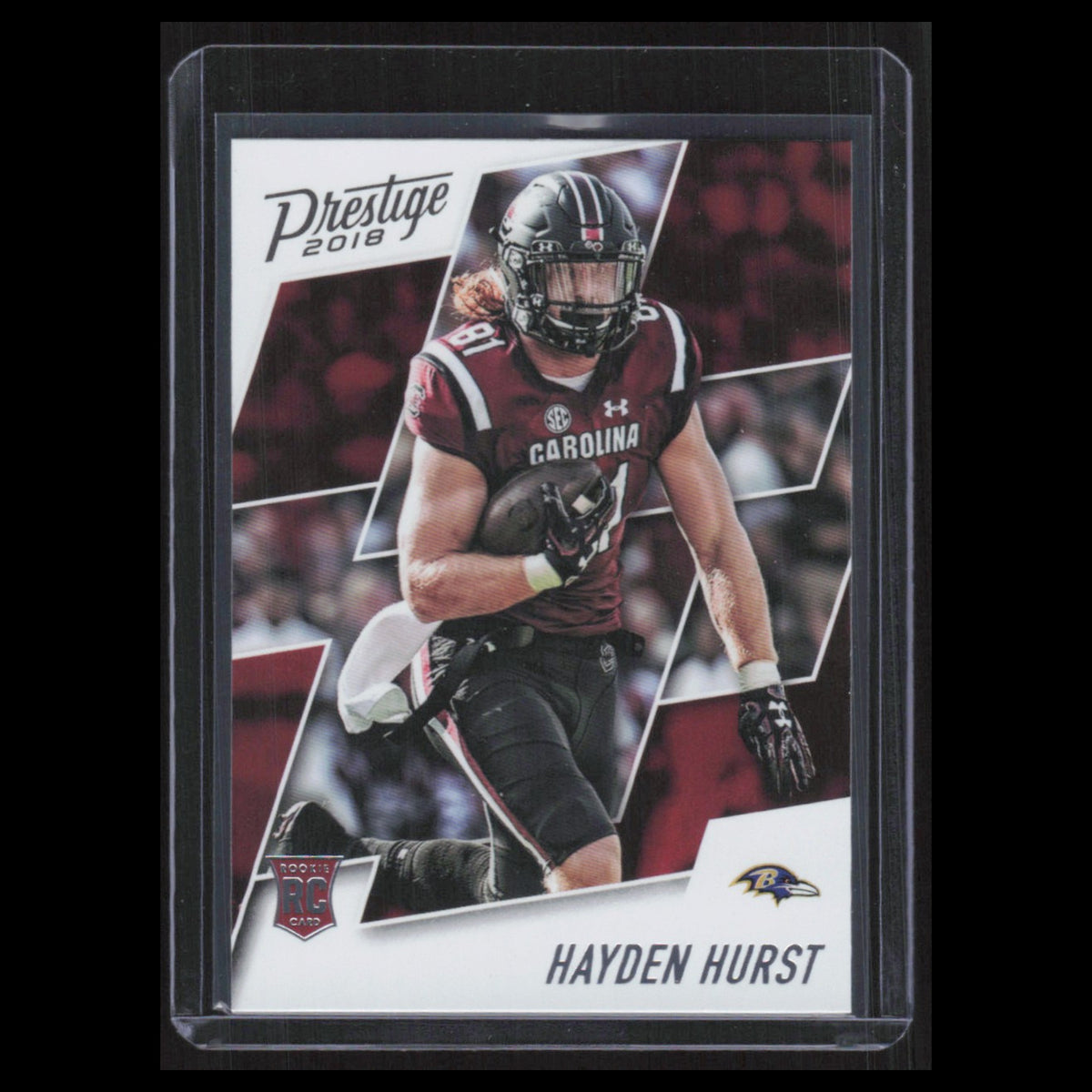 Hayden Hurst #272 2018 Panini Prestige Rookie Signatures Baltimore Ravens Card