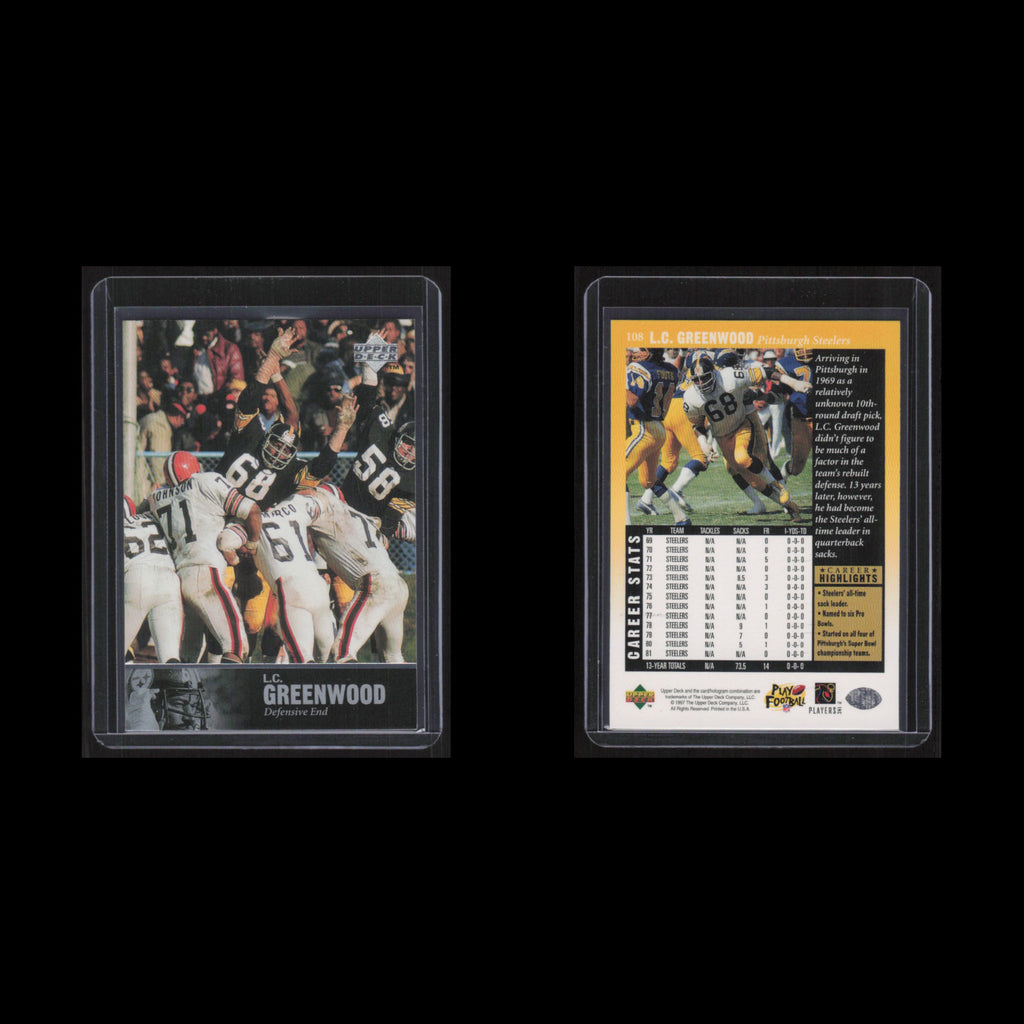 L.C. Greenwood #108 1997 Upper Deck Legends Pittsburgh Steelers Football Card NM