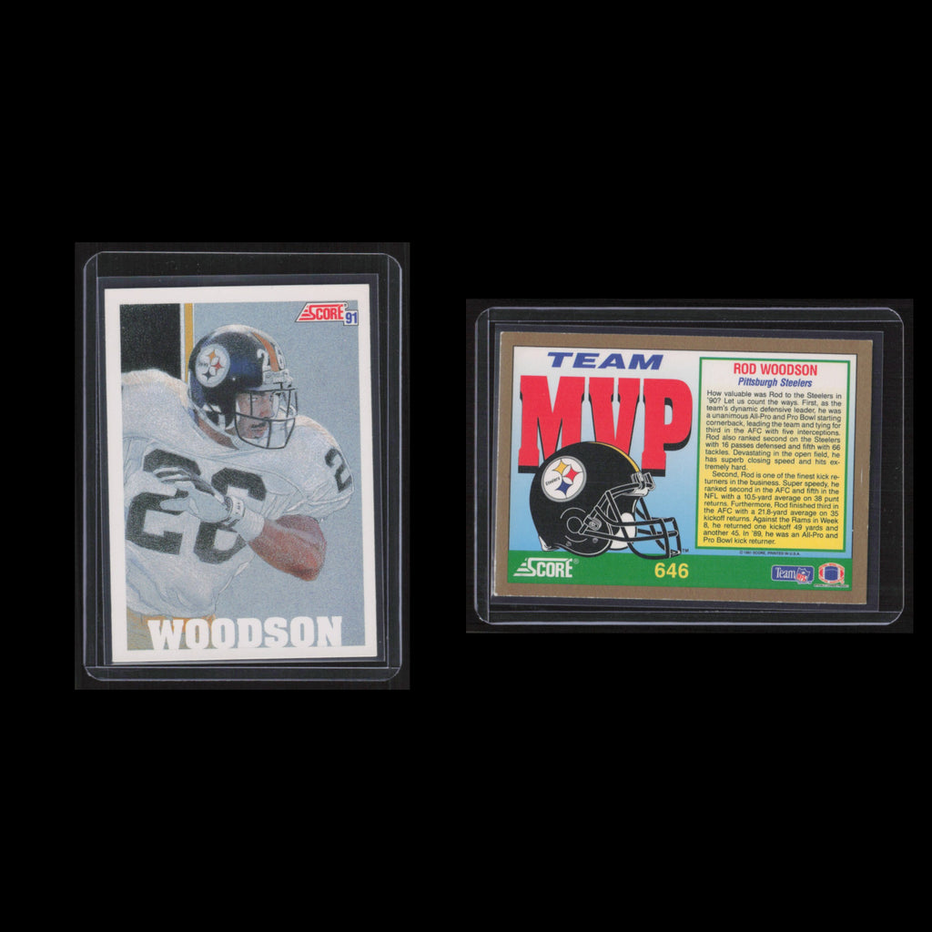 Rod Woodson #646 1991 Score Pittsburgh Steelers Football Card NFL NM