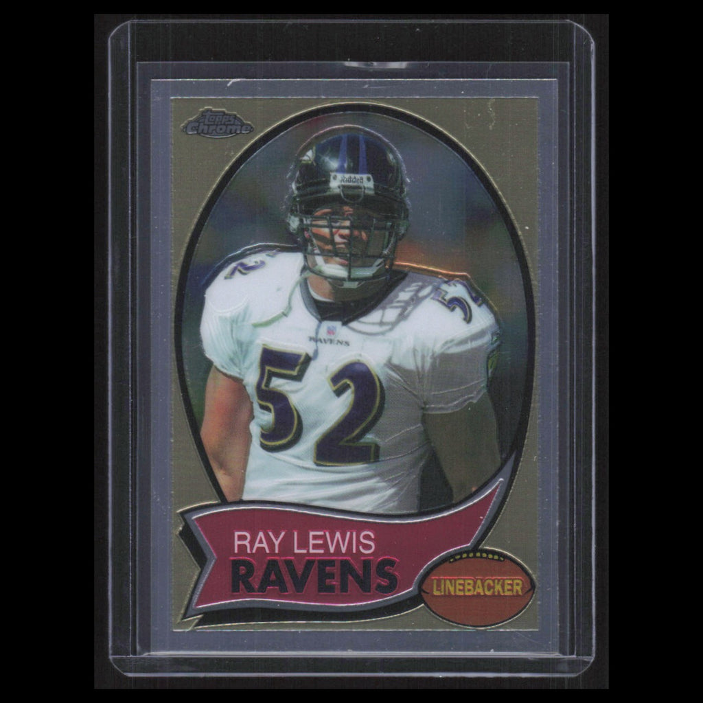 Ray Lewis #TB15 2005 Topps Chrome Throwbacks Baltimore Ravens Football Card NFL